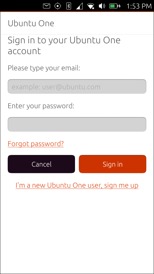 Ubuntu One Login