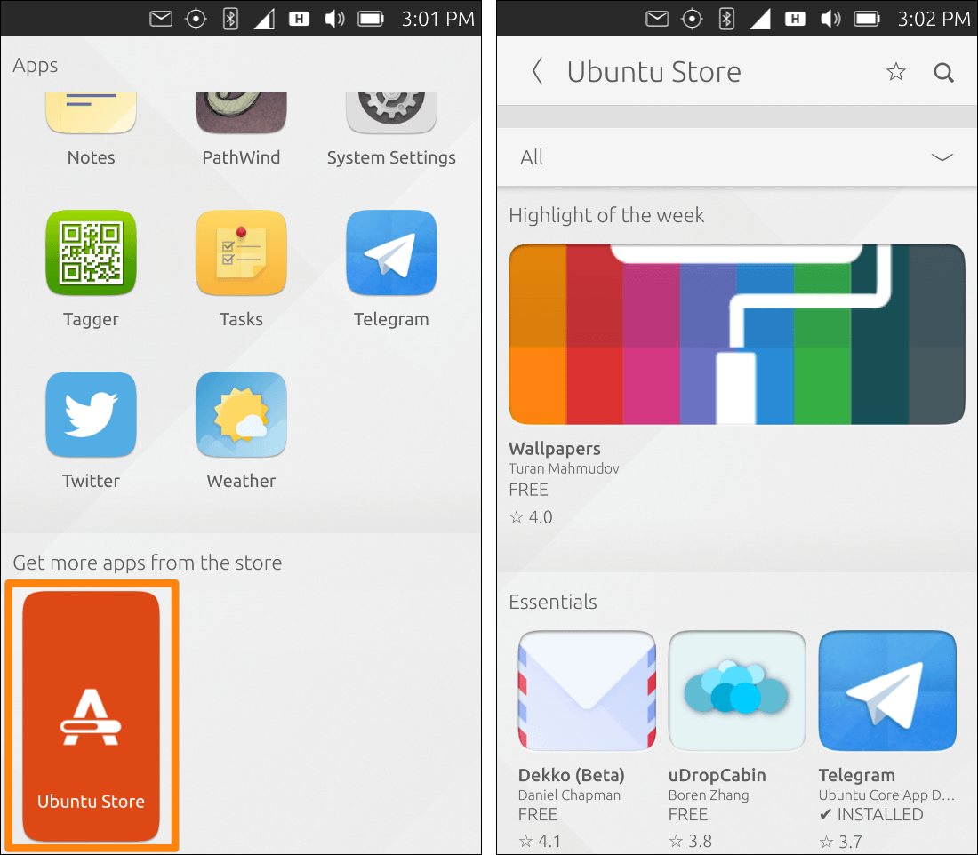 Ubuntu Store