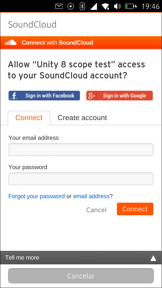 SoundCloud login