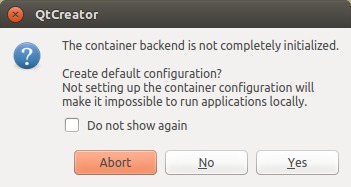 Inicialización del contenedor