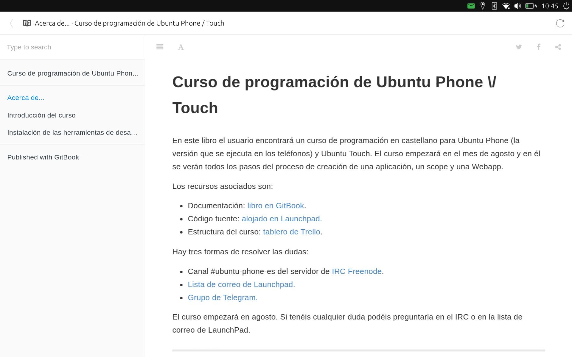 Ejecución de la aplicación en el dispositivo