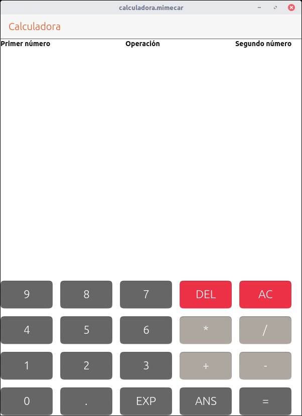 Modificaciones del interfaz de la calculadora