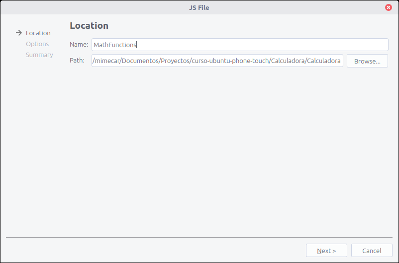 Asistente del archivo JavaScript - Location
