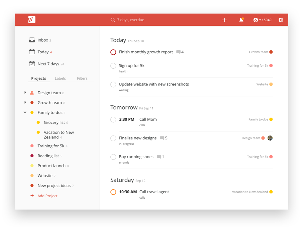 WebApp de Todoist